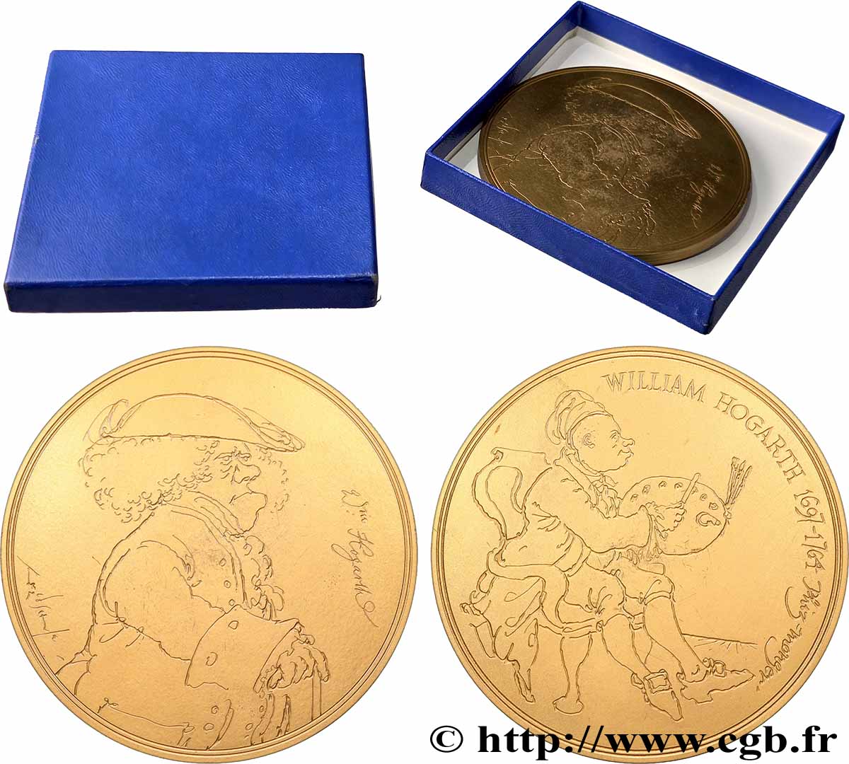 ARTISTES : GRAVEURS, PEINTRES, SCULPTEURS, DESSINATEURS Médaille, William Hogarth TTB+
