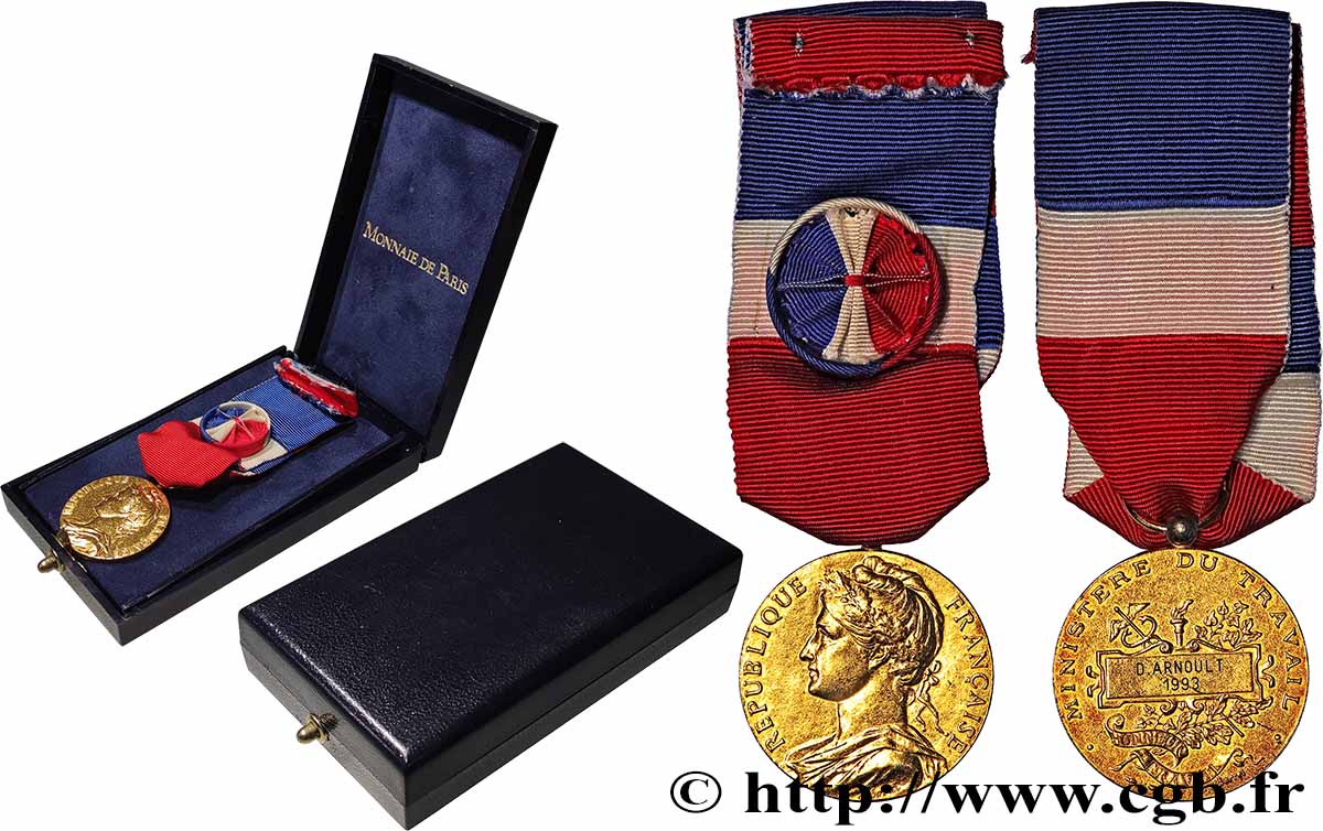 FUNFTE FRANZOSISCHE REPUBLIK Médaille d’honneur du travail, Ministère du travail fVZ