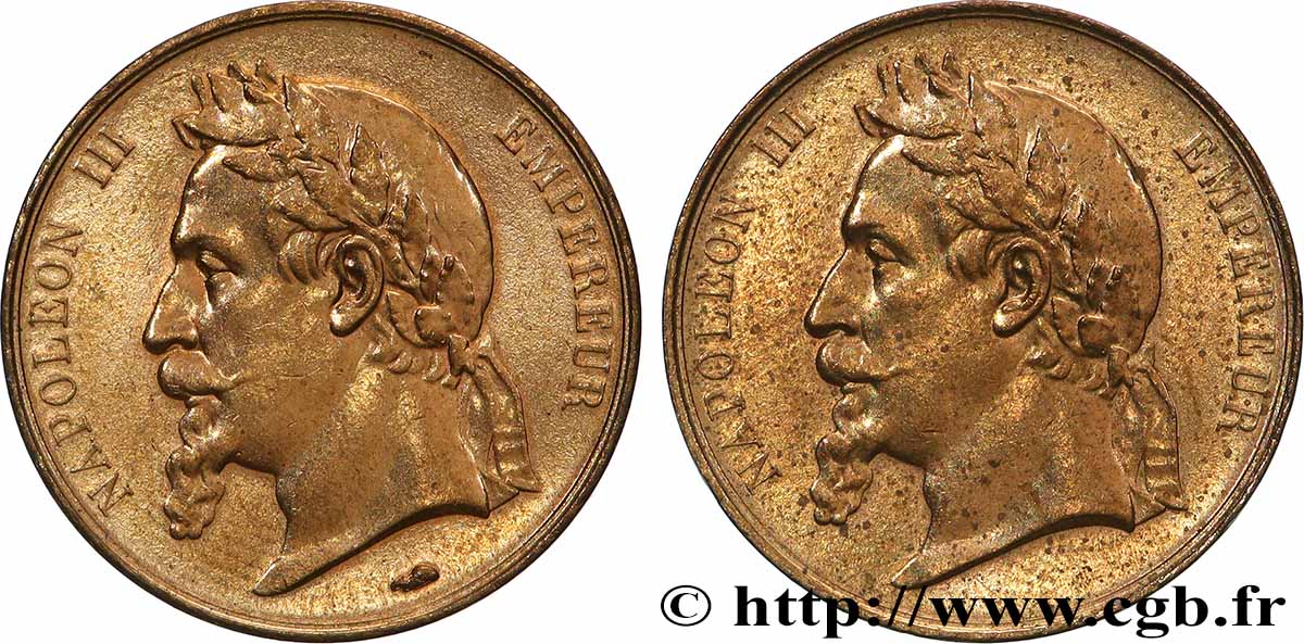 SECOND EMPIRE Médaillette, Napoléon III TTB+