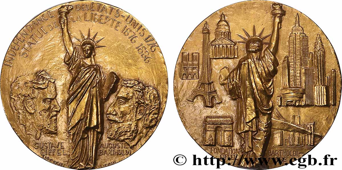 V REPUBLIC Médaille, Fondation Bartholdi-Eiffel AU