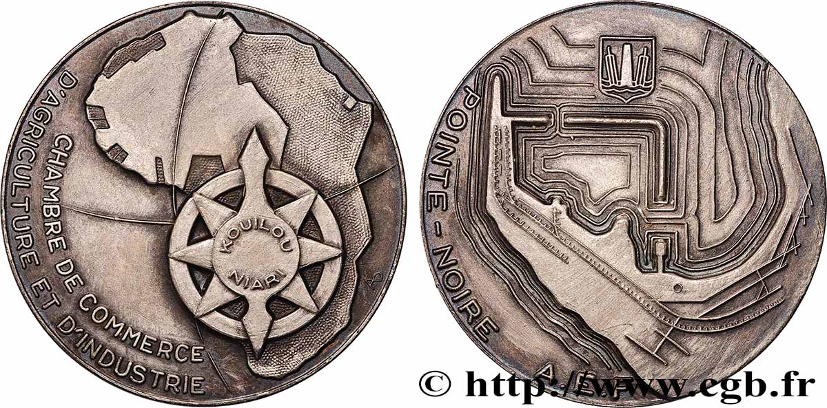 CONGO (RÉPUBLIQUE) Médaille, Chambre de commerce de Pointe-Noire SUP