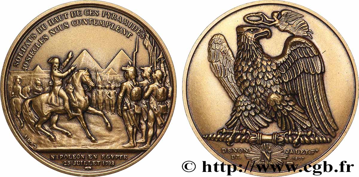 PREMIER EMPIRE Médaille, Napoléon en Egypte, refrappe VZ