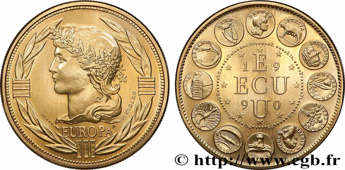 FUNFTE FRANZOSISCHE REPUBLIK ECU Europa fST/VZ