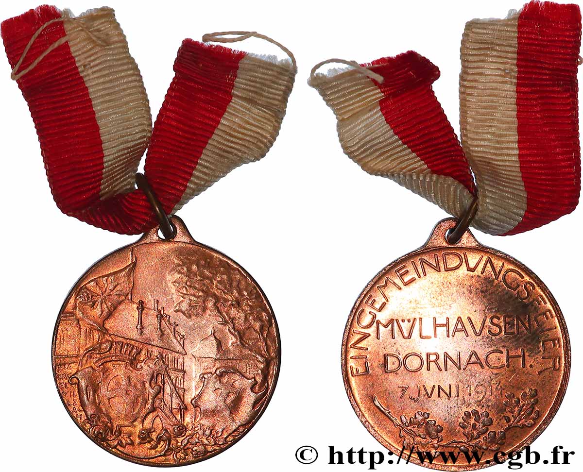 ALLEMAGNE - ROYAUME DE PRUSSE - GUILLAUME II Médaille, Fête municipale SUP/TTB+