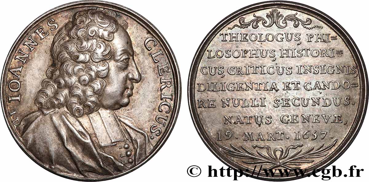 Médaille, Les théologiens genevois, Jean Le Clerc AU
