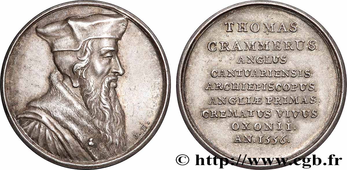 LES RÉFORMATEURS DE L ÉGLISE Médaille, Les réformateurs de l’église, Thomas Cranmer AU
