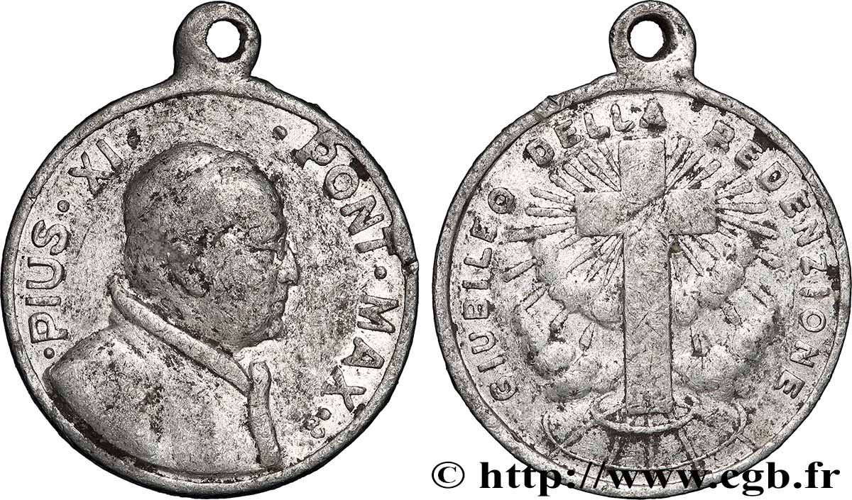 VATICAN - PIE XI (Achille Ratti) Médaille, Jubilé de la rédemption TB+