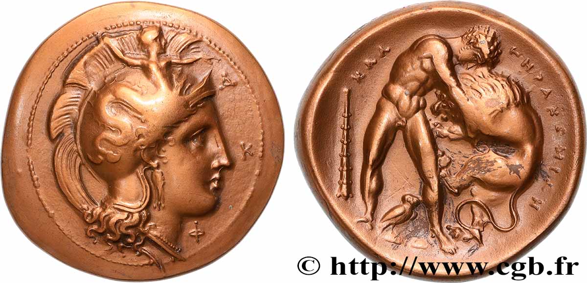 V REPUBLIC Médaille, Reproduction du Diobole de Calabre - Tarente, n°150 AU
