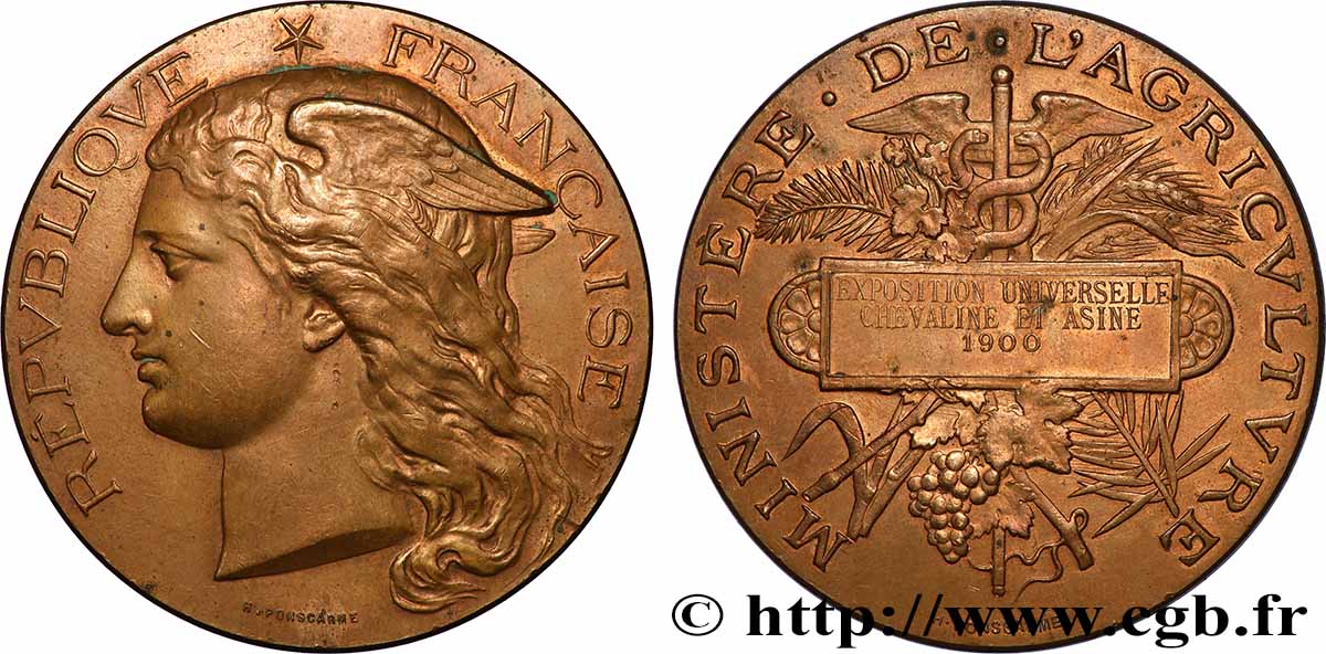 DRITTE FRANZOSISCHE REPUBLIK Médaille, Exposition universelle fVZ