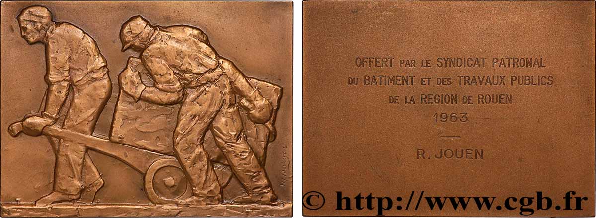 VIERTE FRANZOSISCHE REPUBLIK Plaquette, Syndicat patronal du bâtiment et des travaux publics VZ
