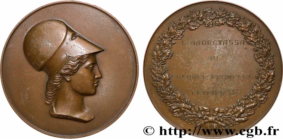 FUNFTE FRANZOSISCHE REPUBLIK Médaille, Minerve, Membre de l’Institut de France fVZ