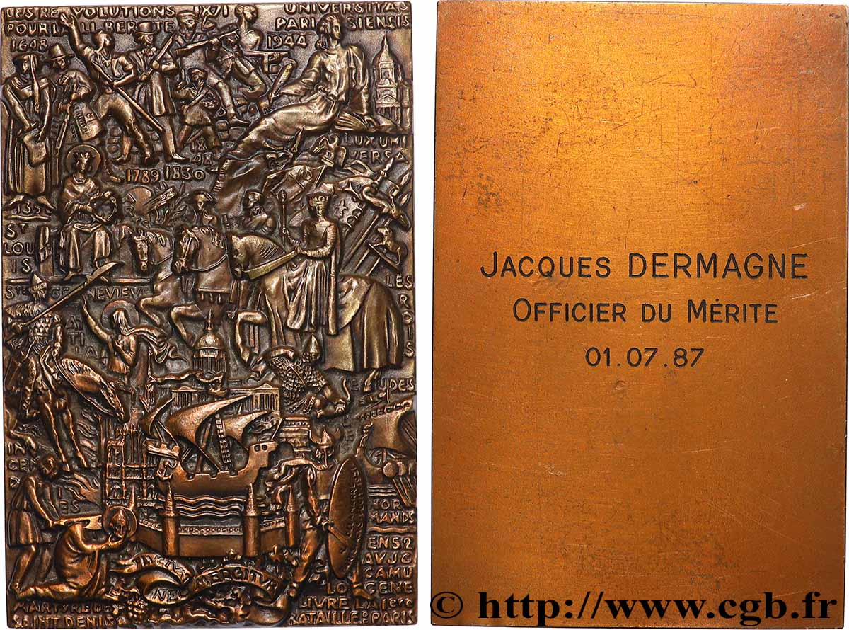 DRITTE FRANZOSISCHE REPUBLIK Plaquette, Paris et son histoire fVZ
