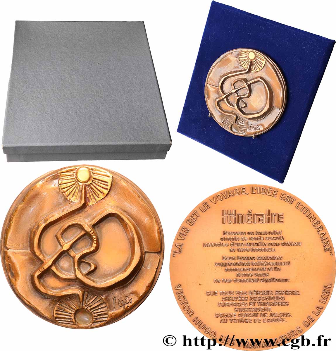 LITERATURE : WRITERS - POETS Médaille, Itinéraire de Victor Hugo SPL/q.SPL