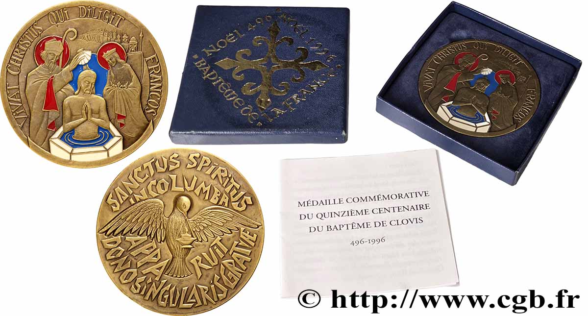 FUNFTE FRANZOSISCHE REPUBLIK Médaille, Quinzième centenaire du baptême de Clovis fVZ