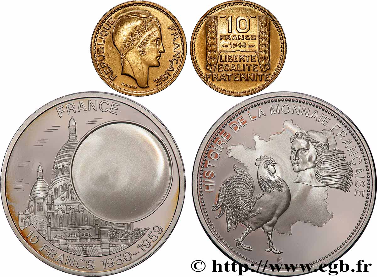 EUROPA Médaille, European Currencies, France VZ