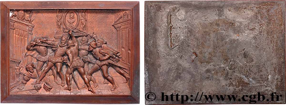 ART, PEINTURE ET SCULPTURE Plaque, Assassinat de Coligny, Saint-Barthélémy TTB+