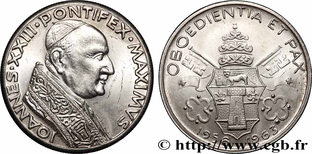 ITALIE - ÉTATS DU PAPE - JEAN XXIII (Angelo Guiseppe Roncalli) Médaille, Pape Jean XXIII TTB