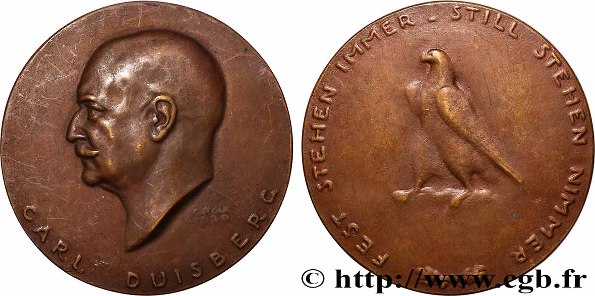 SCIENCES & SCIENTIFIQUES Médaille, 60e anniversaire de Carl Duisberg TTB+