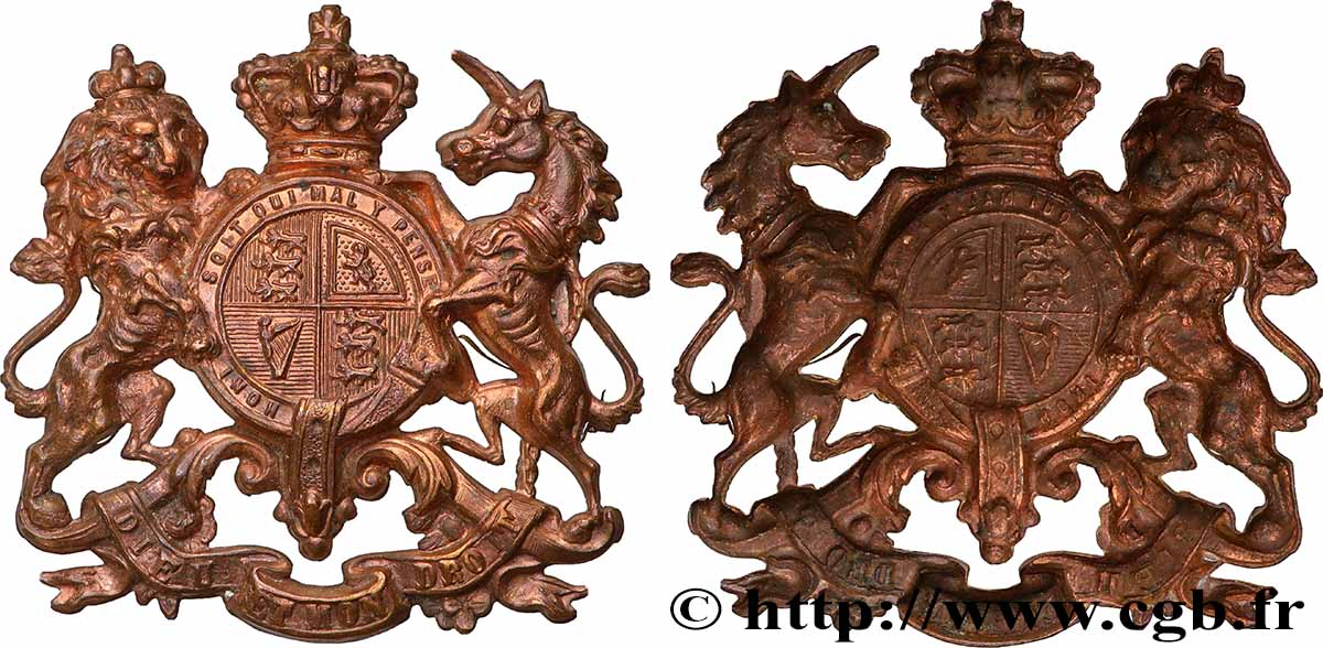 ANGLETERRE Insigne, Armoiries TTB+