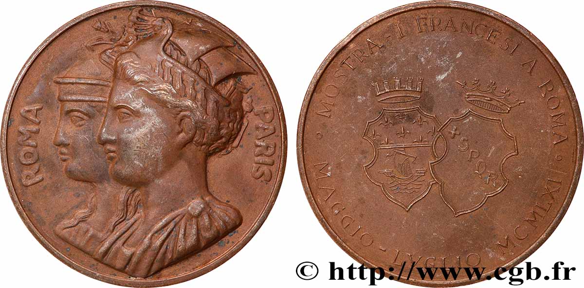 ITALY Médaille, Rome - Paris XF