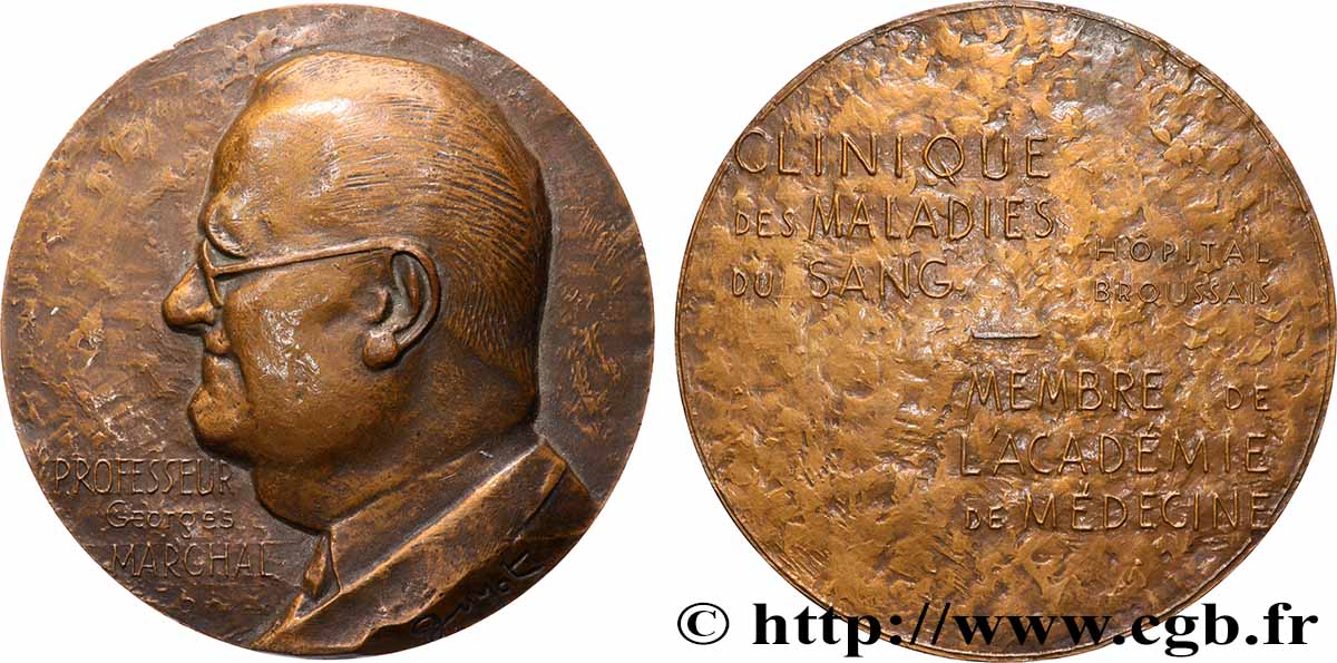MÉDECINE - SOCIÉTÉS MÉDICALES Médaille, Professeur Georges Marchal VZ