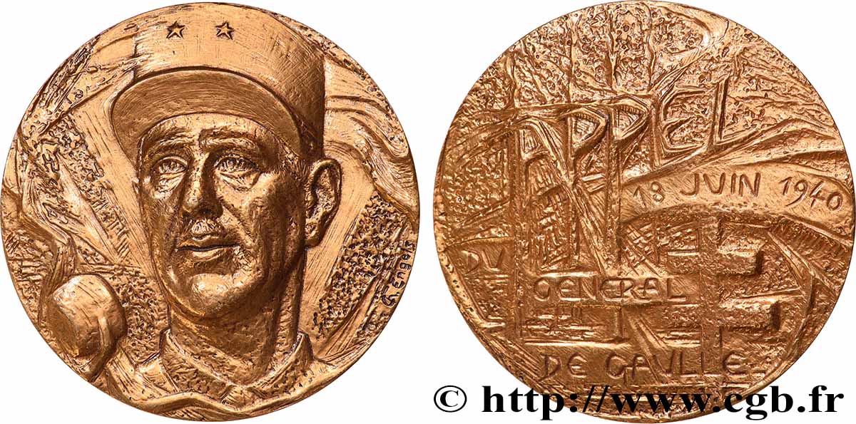 V REPUBLIC Médaille, Appel du Général de Gaulle AU