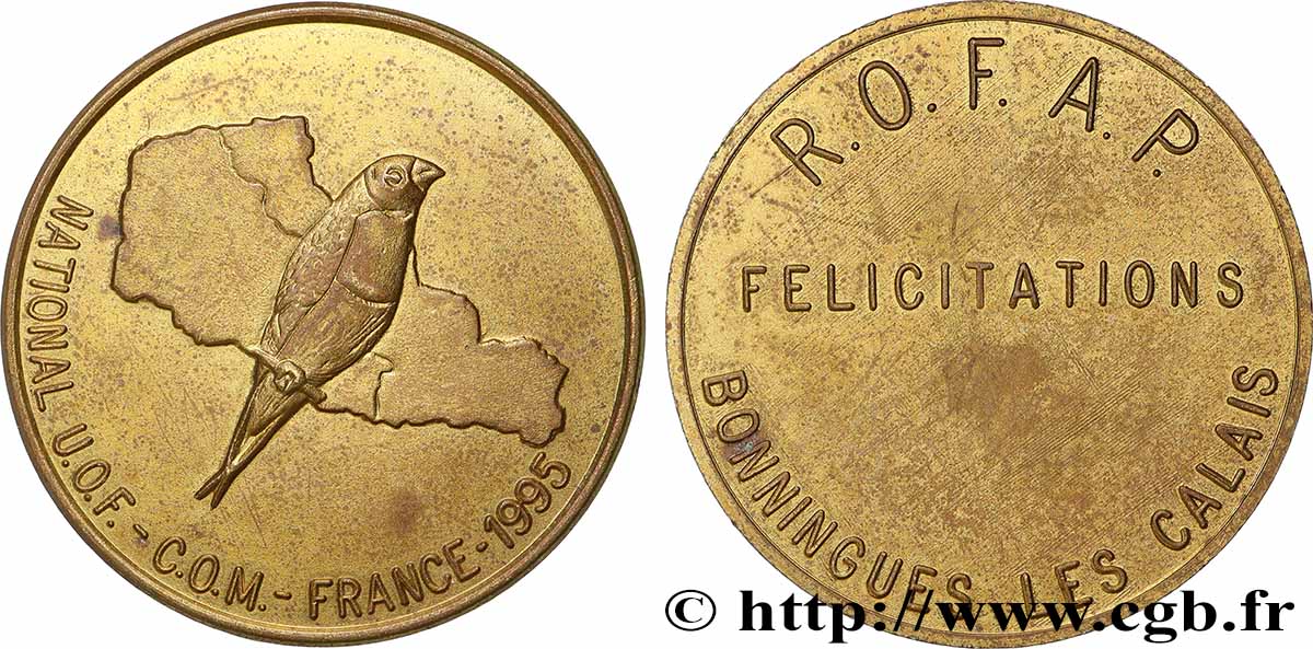 FUNFTE FRANZOSISCHE REPUBLIK Médaille, Bonnigues les Calais fVZ