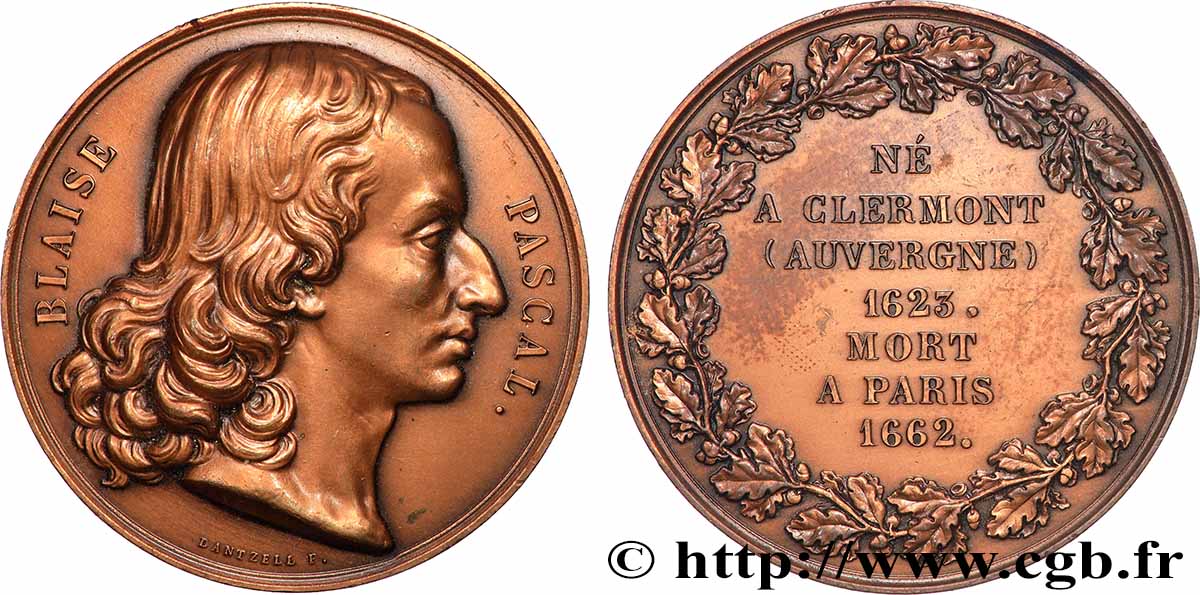 SCIENCES & SCIENTIFIQUES Médaille, Blaise Pascal, refrappe q.SPL