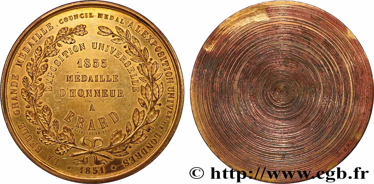 DRITTE FRANZOSISCHE REPUBLIK Médaille, Exposition universelle d’Erard. épreuve fVZ
