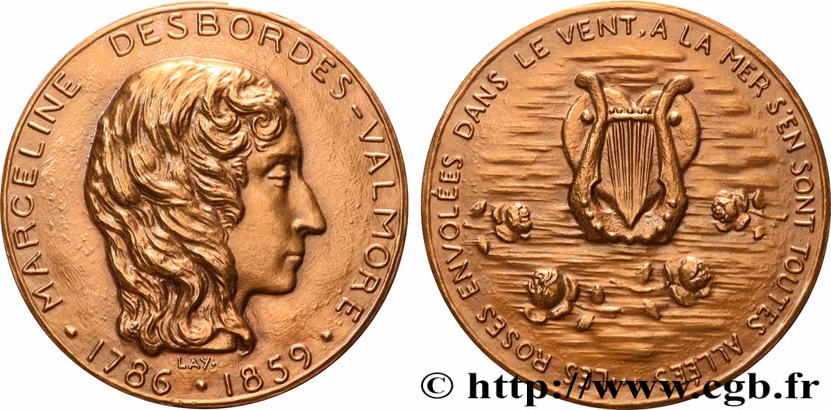 V REPUBLIC Médaille, Marceline Desbordes-Valmore AU