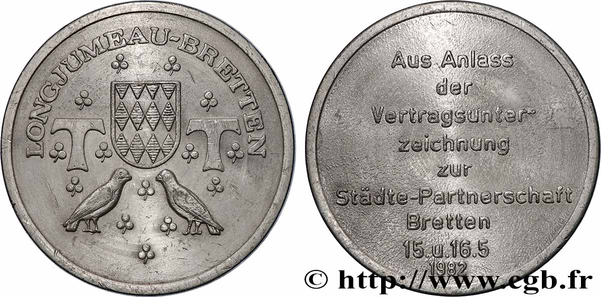 DEUTSCHLAND Médaille, Jumelage Longjumeau et Bretten SS