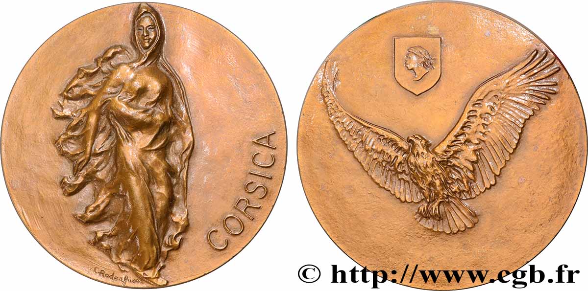 FUNFTE FRANZOSISCHE REPUBLIK Médaille, Corsica VZ