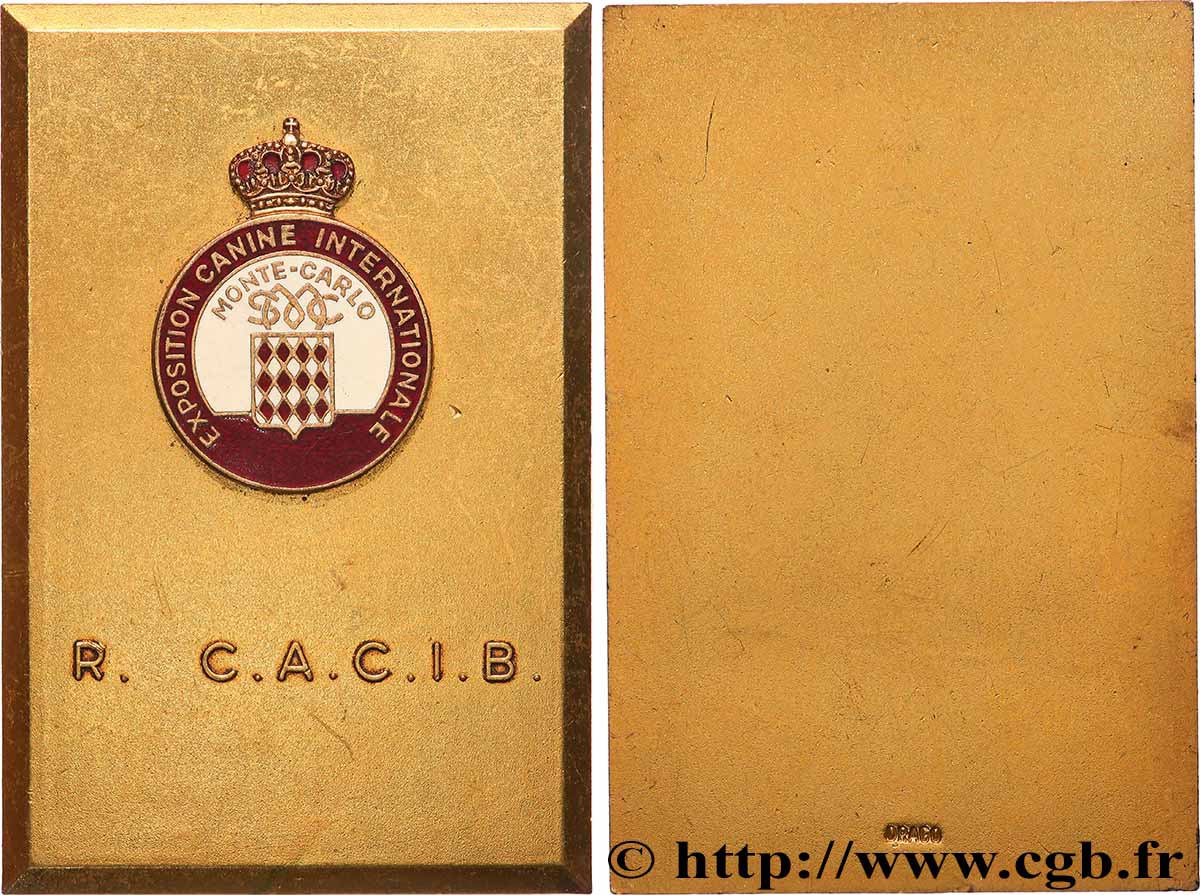 MONACO Plaquette, Exposition canine internationale SS