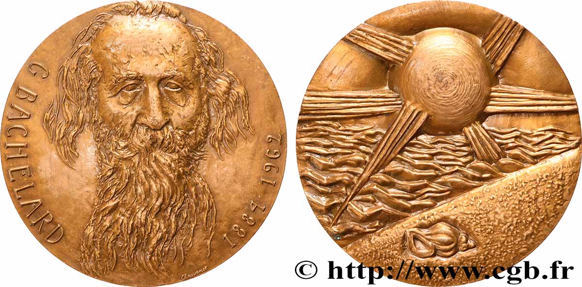 LITTÉRATURE : ÉCRIVAINS/ÉCRIVAINES - POÈTES Médaille, Gaston Bachelard SUP
