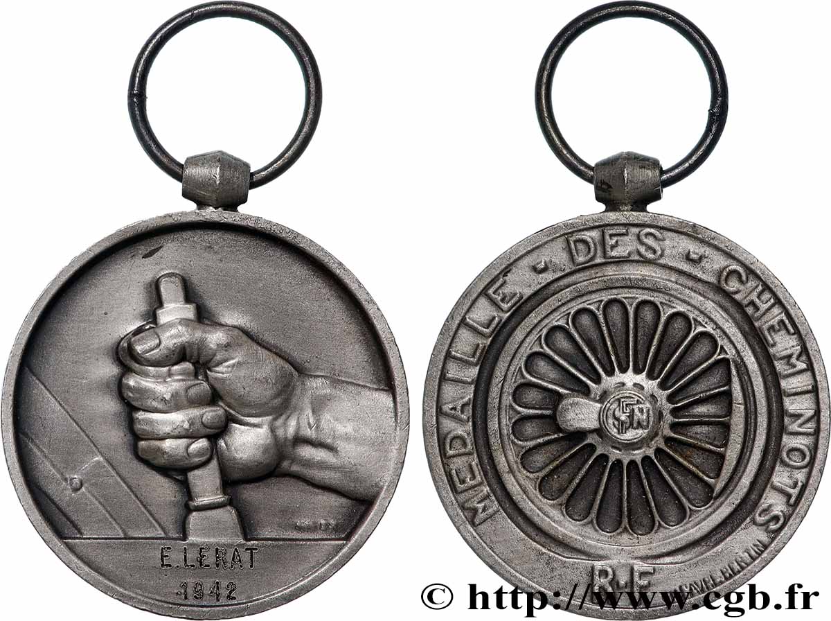 VIERTE FRANZOSISCHE REPUBLIK Médaille des cheminots fVZ