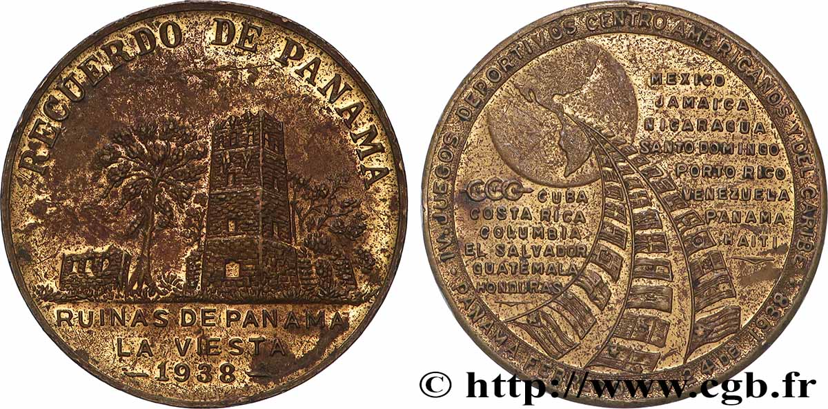PANAMA Médaille, Site archéologique de Panamá Viejo TTB