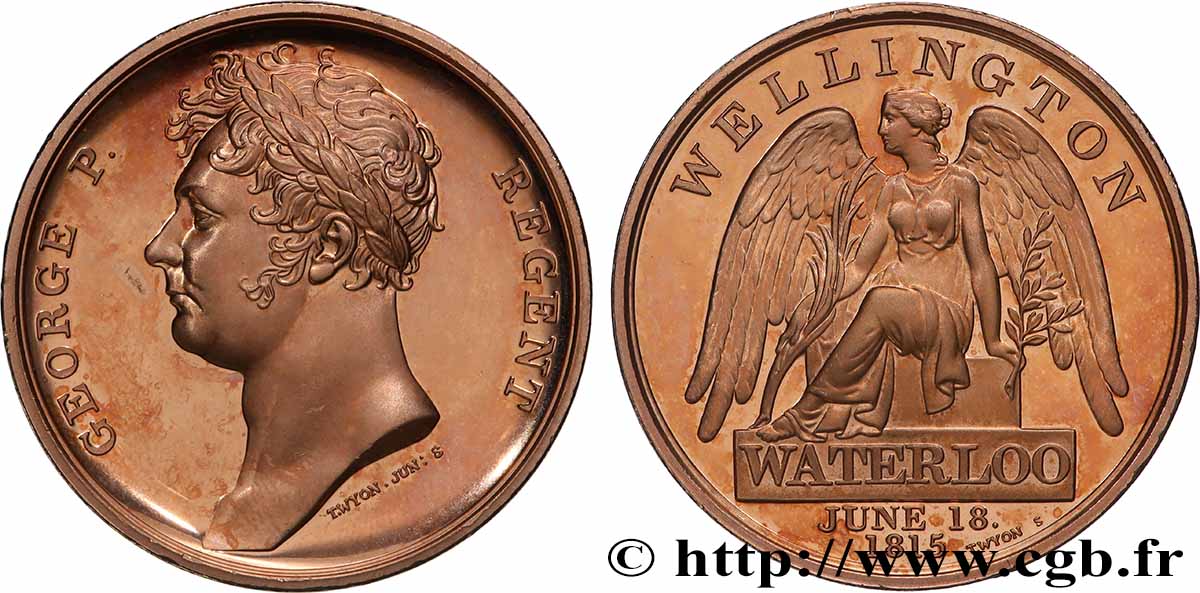 VEREINIGTEN KÖNIGREICH Médaille, Bataille de Waterloo SS