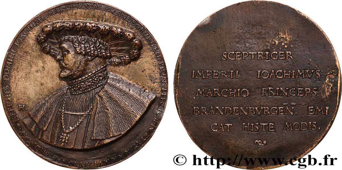 ALLEMAGNE - BRANDEBOURG Médaille, Joachim Ier Nestor de Brandebourg TTB