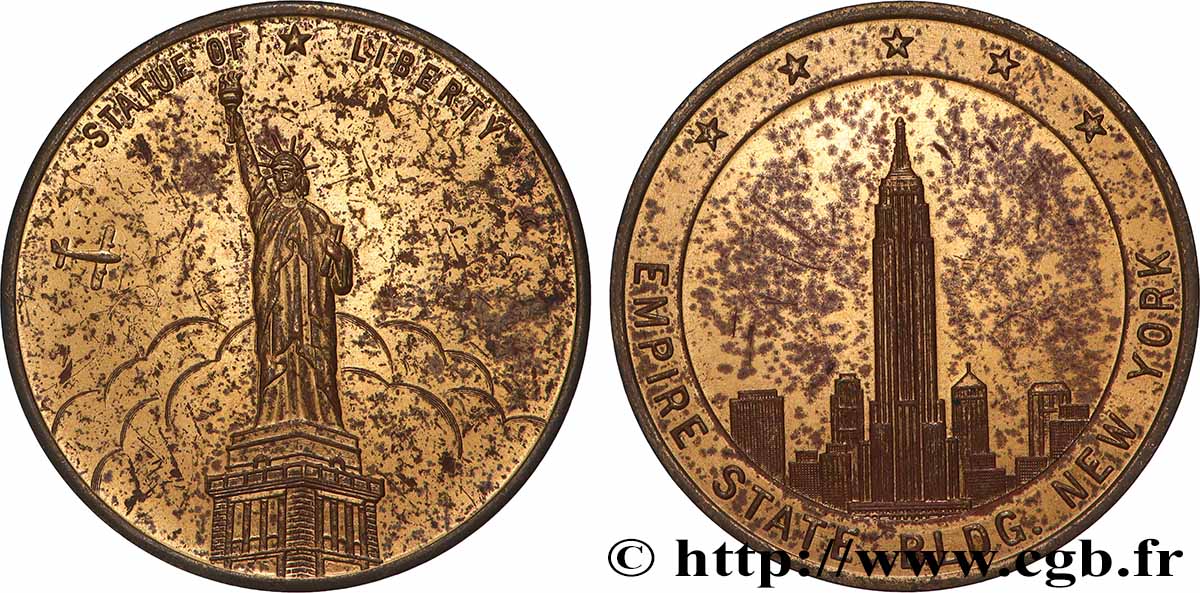 ÉTATS-UNIS D AMÉRIQUE Médaille, Statue de la liberté TTB
