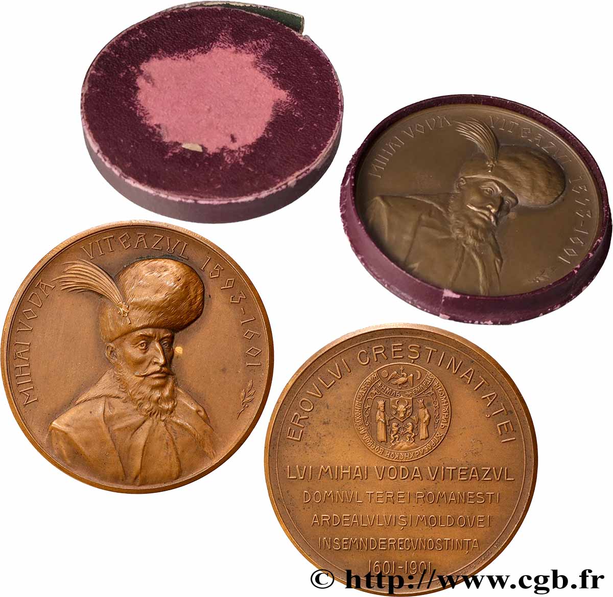 RUMÄNIEN Médaille, Mihai Ier Viteazul, héros du christianisme VZ
