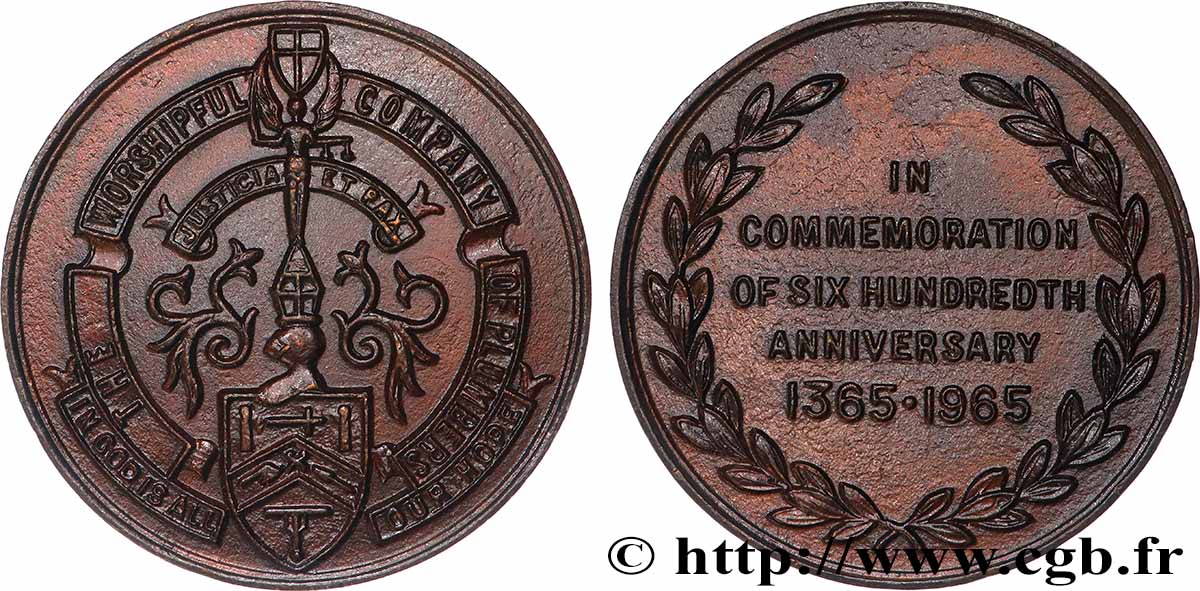 UNITED KINGDOM Médaille, La vénérable compagnie des plombiers AU