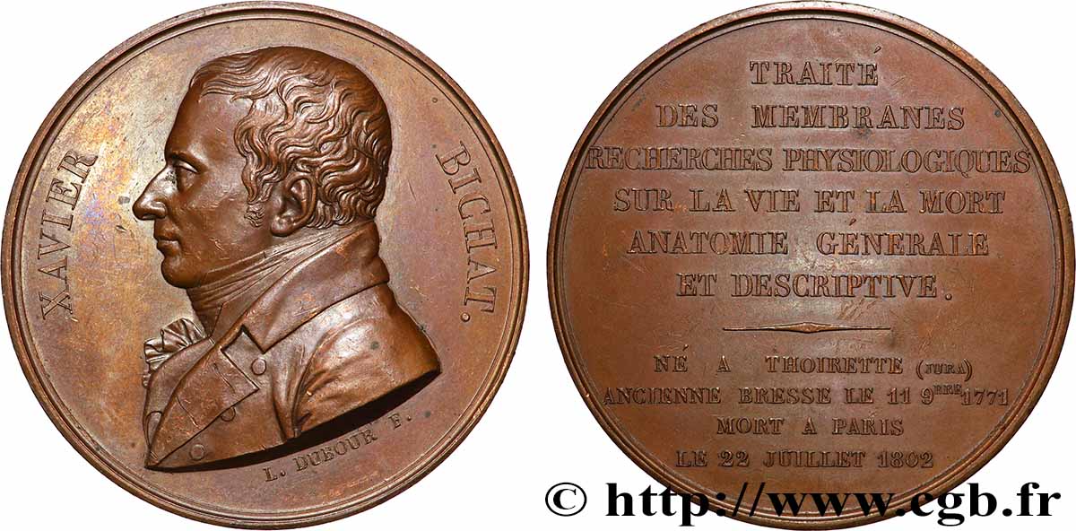 SCIENCES & SCIENTIFIQUES Médaille, Xavier Bichat SUP
