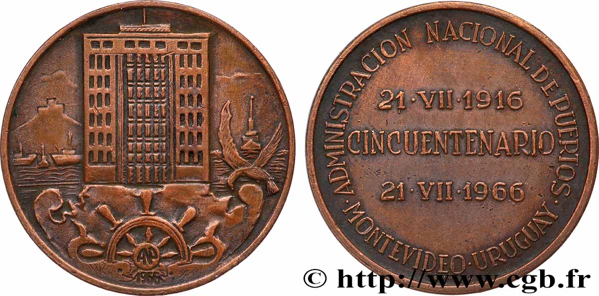 URUGUAY Médaille, Cinquantième anniversaire de l ANP fVZ
