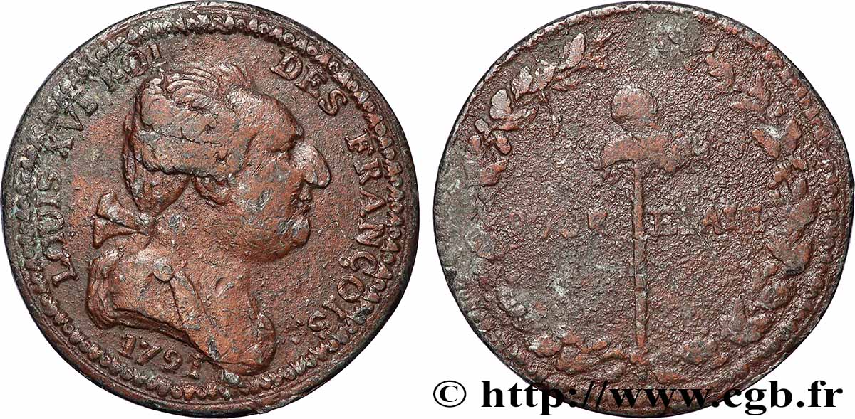 LOUIS XVI Essai de monnaie VF