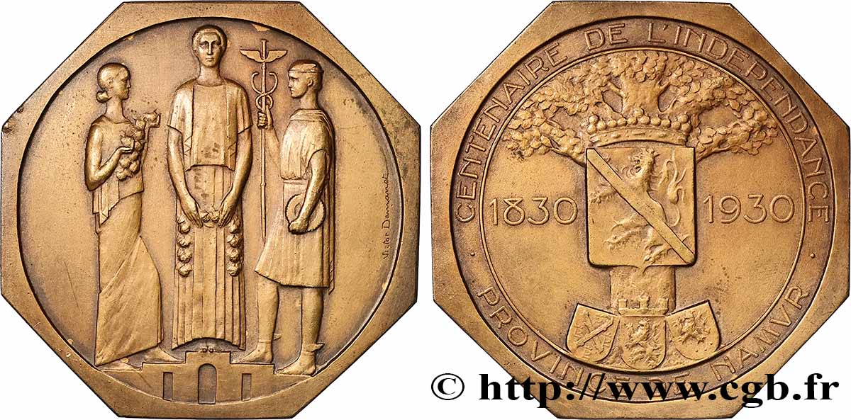 BELGIQUE - ROYAUME DE BELGIQUE - LÉOPOLD Ier Médaille, Centenaire de l’indépendance de la province de Namur MBC+