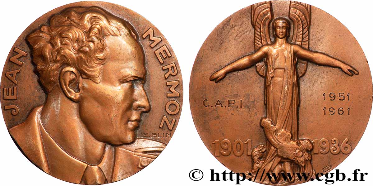 V REPUBLIC Médaille, Jean Mermoz AU