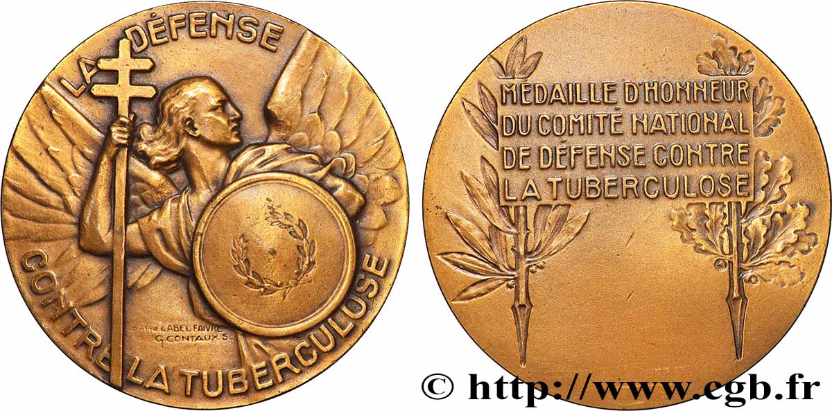 TROISIÈME RÉPUBLIQUE Médaille d’honneur, Comité national de défense contre la Tuberculose TTB+