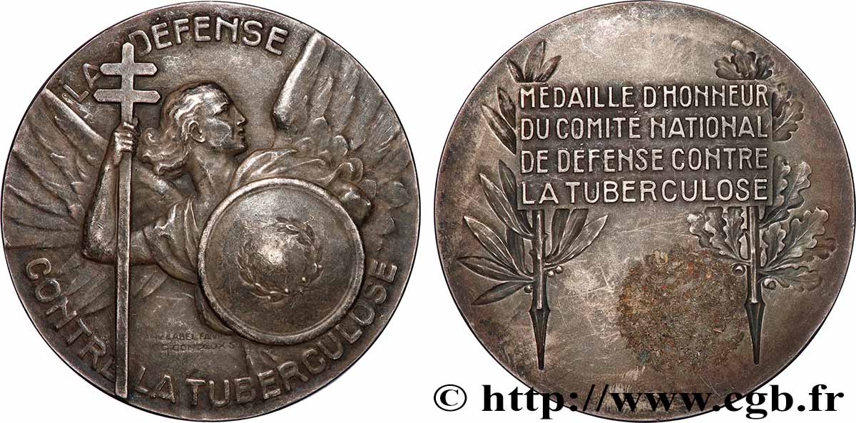 III REPUBLIC Médaille d’honneur, Comité national de défense contre la Tuberculose AU/XF