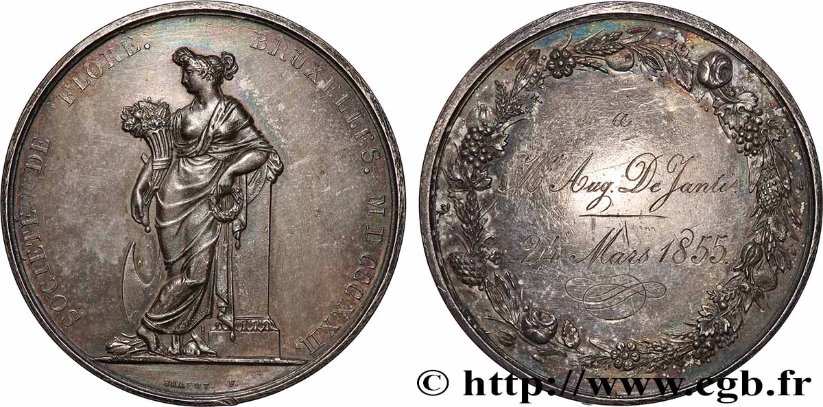 BELGIQUE - ROYAUME DE BELGIQUE - LÉOPOLD Ier Médaille, Société de Flore fVZ