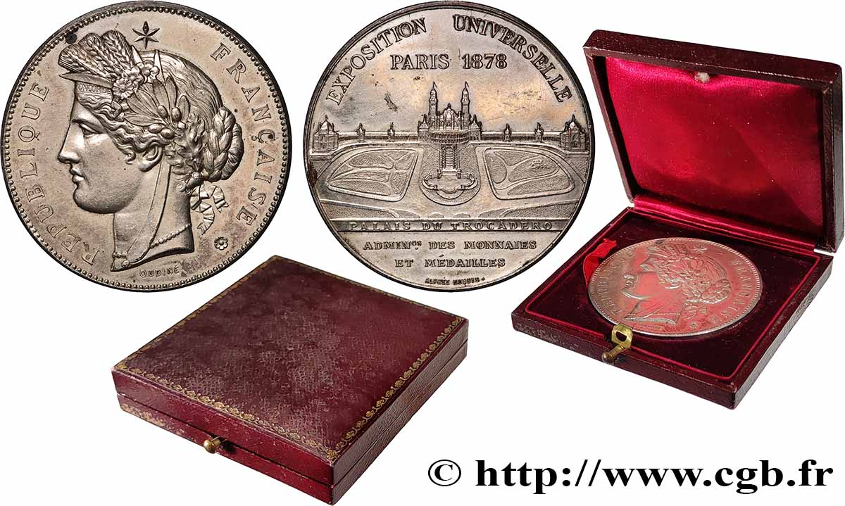 III REPUBLIC Médaille, Palais du Trocadéro, Exposition Universelle AU
